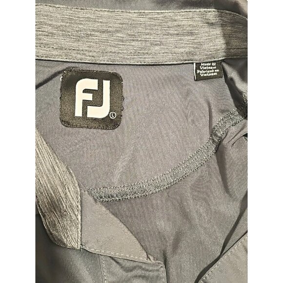 Footjoy FJ Shirt Men's Large Grey Pink Stripe Golf Performance Stretch Athletic - Picture 4 of 9